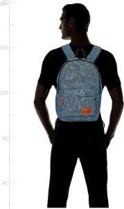 Mintra Printed 15 Liters Backpack - Blue Shapes