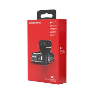 Borofone BZ11 Digital Display Car Charger 2.1A - 2 Port - Black