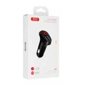 XO CC21 Digital Display Car Charger 2.4A - 2 Port - Black