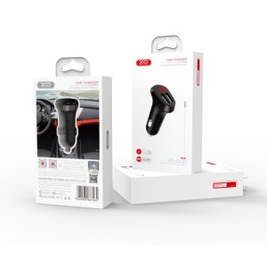 XO CC21 Digital Display Car Charger 2.4A - 2 Port - Black