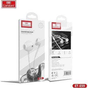 Earldom ET-E59 Wired Stereo Earphone With Mic - 1.2M - White